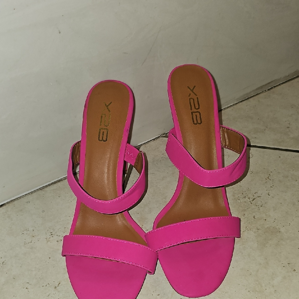 X2 Vibrant Pink Heeled Sandals